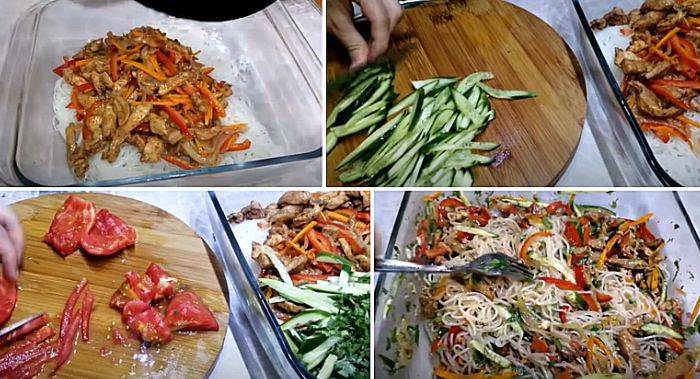 Салат с курицей и овощами: фото-рецепт