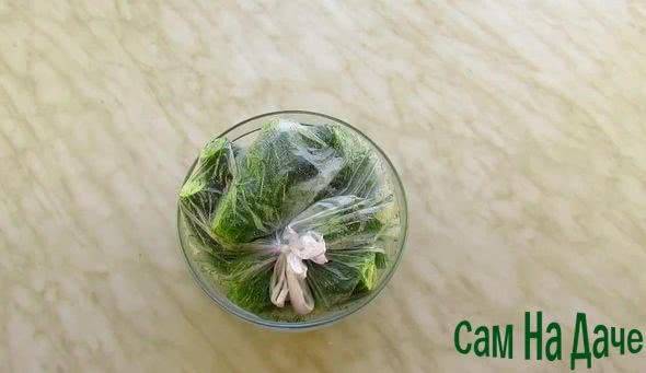 Малосольные огурцы в пакете