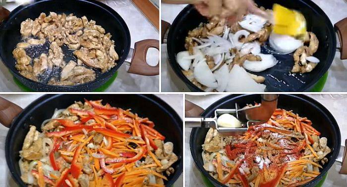 Салат с курицей и овощами: фото-рецепт