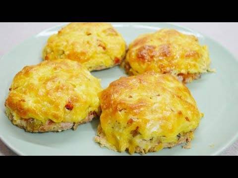 Стожки из фарша и картофеля в духовке