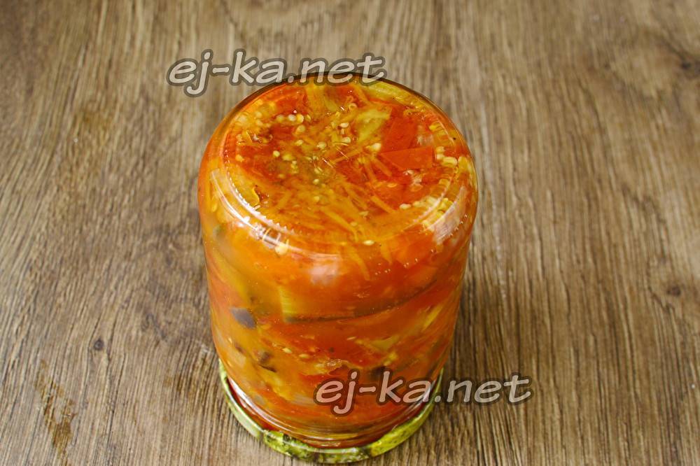 Салат «Пятерочка» на зиму с баклажанами — фото рецепт