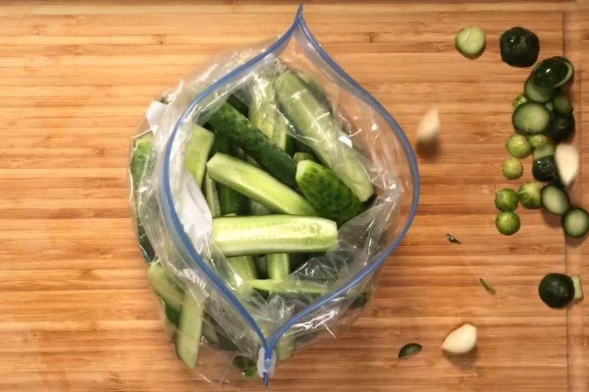 Хрустящие малосольные огурцы — фото рецепт