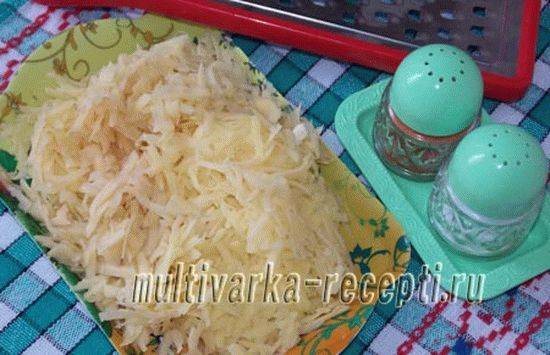 Стожки из фарша и картофеля в духовке