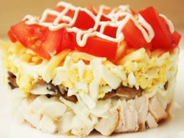 Салат с курицей и овощами: фото-рецепт