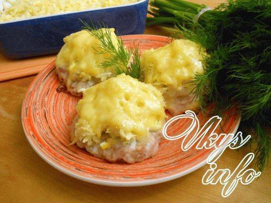 Стожки из фарша и картофеля в духовке