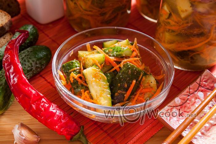 Хрустящие малосольные огурцы — фото рецепт