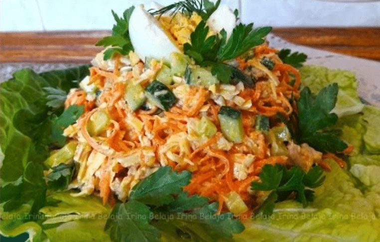 Салат с курицей и овощами: фото-рецепт