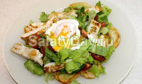 Салат с курицей и овощами: фото-рецепт