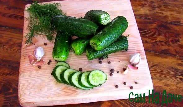 Малосольные огурцы в пакете