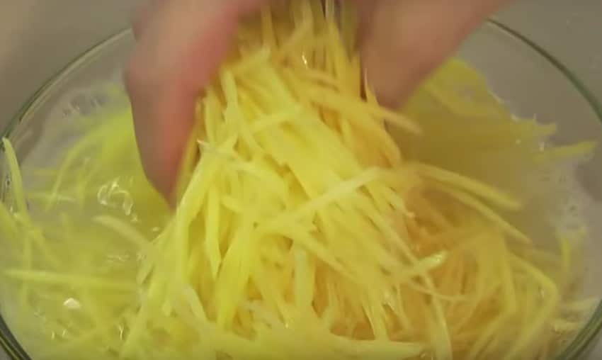 Салат из картошки и соленых огурцов — фото рецепт