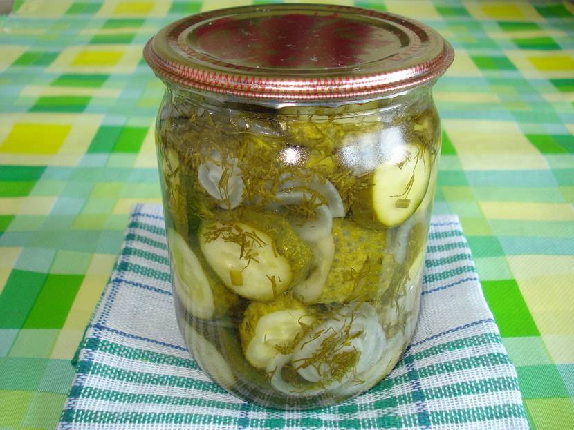 Огурцы с луком на зиму — фото-рецепт