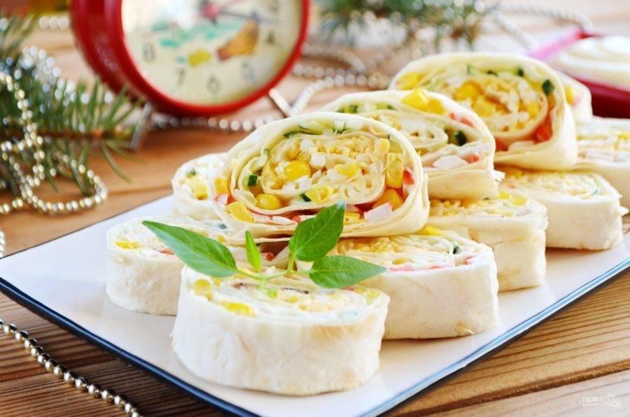 Лаваш с крабовыми палочками и сыром — фото-рецепт быстрой и вкусной закуски