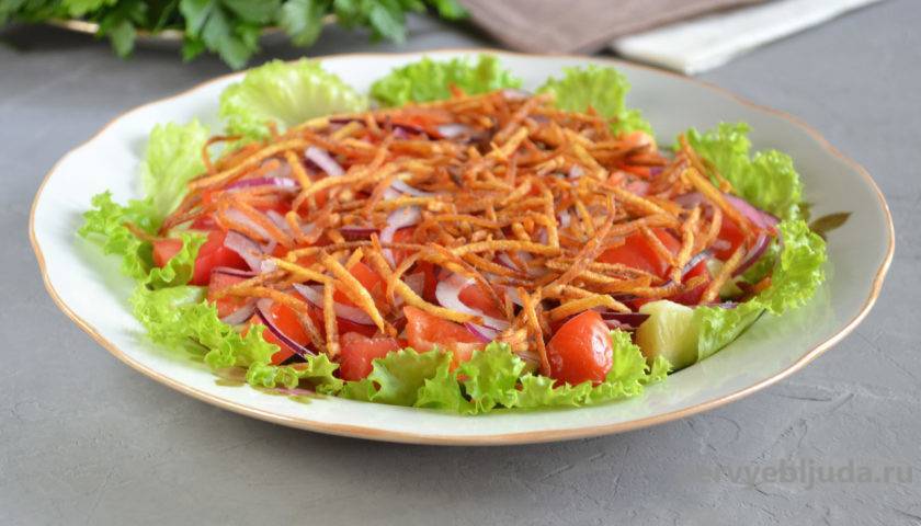 Салат с жареной картошкой: фото-рецепт необычного блюда