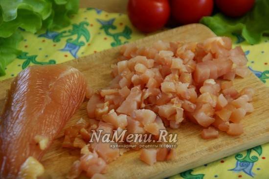 Салат с курицей и овощами: фото-рецепт