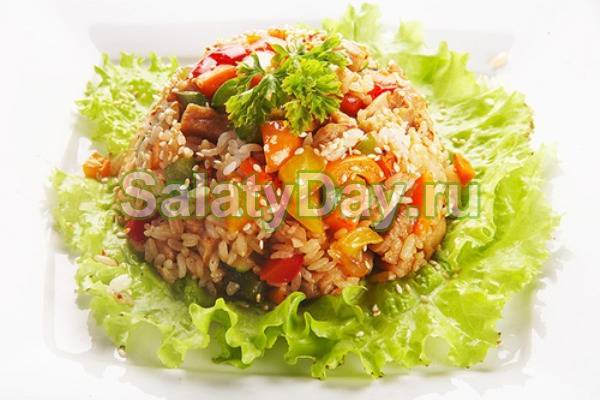 Салат с курицей и овощами: фото-рецепт