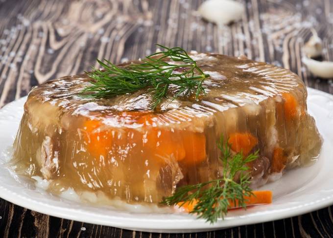 Холодец (студень) из курицы с желатином в домашних условиях