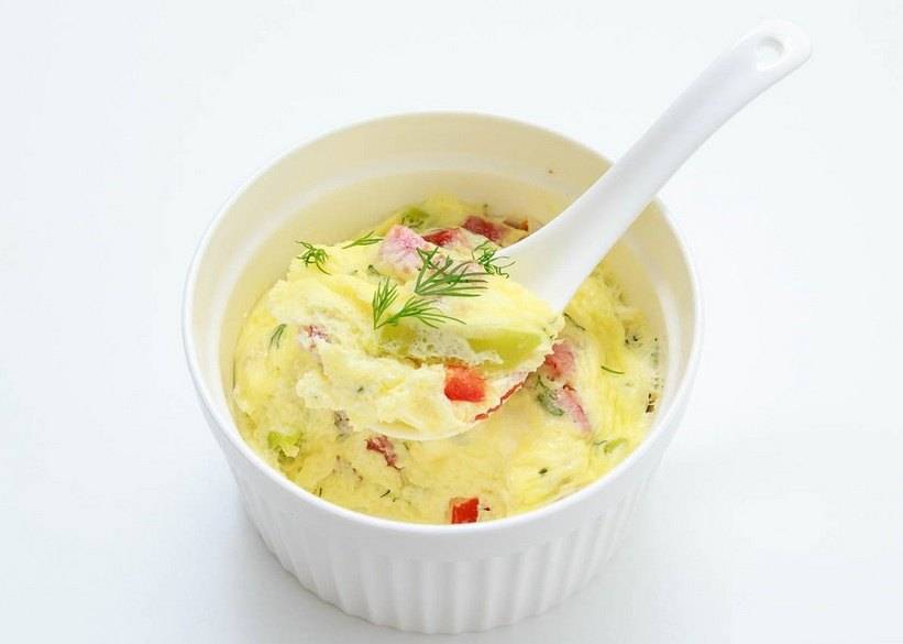 Пышный омлет в микроволновке