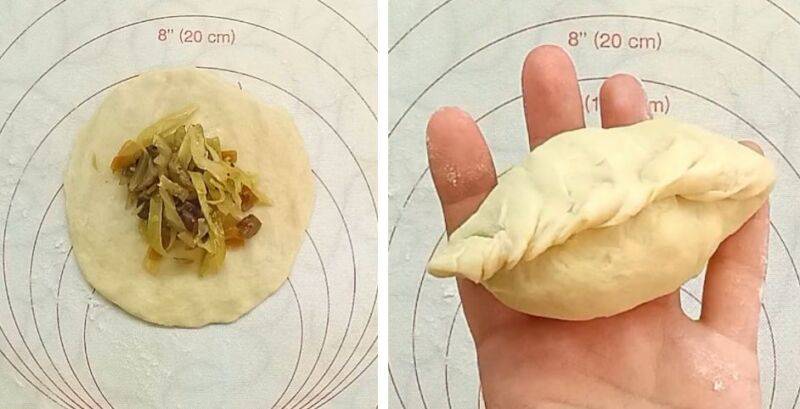 Постные пирожки с грибами
