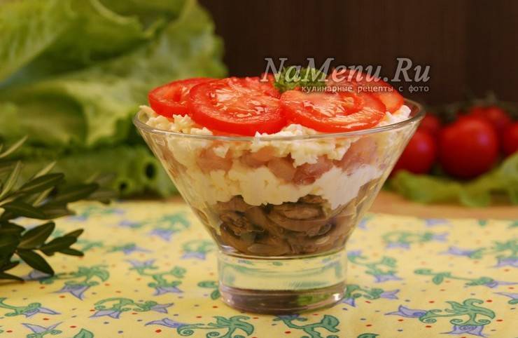 Салат с курицей и овощами: фото-рецепт