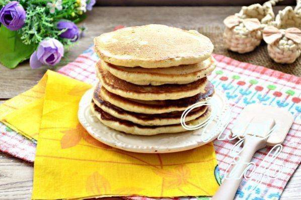 Пышные оладьи на молоке без дрожжей